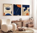 Set 3 tablouri decorative, Huhu101, Lemn masiv, Multicolor