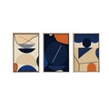 Set 3 tablouri decorative, Huhu101, Lemn masiv, Multicolor