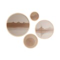 Set 4 tablouri decorative, Huhu300, Dimensiune: 45 x 45 cm (1 bucată), Multicolor