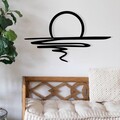 Decoratiune de perete, Sparkle, 70 x 41 cm, Negru