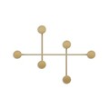 Cuier de perete, Dama-A, Grosime: 10 mm, Auriu