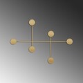 Cuier de perete, Dama-A, Grosime: 10 mm, Auriu