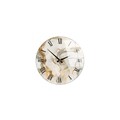 Ceas de perete decorativ din sticlă, Huhu338, Diametru: 40 cm (1 bucată), Multicolor