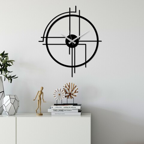 Ceas de perete, Minimal, Dimensiune: 49 x 43 cm, Negru