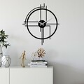 Ceas de perete, Minimal, Dimensiune: 49 x 43 cm, Negru