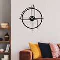 Ceas de perete, Minimal, Dimensiune: 49 x 43 cm, Negru