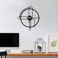 Ceas de perete, Minimal, Dimensiune: 49 x 43 cm, Negru