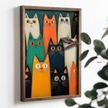 Tablou decorativ, TUN020-L, Lemn, Multicolor