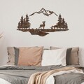 Decoratiune de perete, Rusty Landscape 1, Dimensiuni: 38 x 70 cm, Maro antichizat