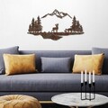 Decoratiune de perete, Rusty Landscape 1, Dimensiuni: 38 x 70 cm, Maro antichizat