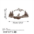 Decoratiune de perete, Rusty Landscape 1, Dimensiuni: 38 x 70 cm, Maro antichizat