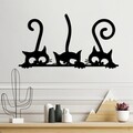 Decoratiune de perete, Cat 5, Dimensiune: 60 x 33 cm, Negru