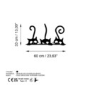 Decoratiune de perete, Cat 5, Dimensiune: 60 x 33 cm, Negru