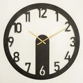 Ceas de perete, Mood Metal Wall Clock, Dimensiune: 48 x 48 cm, Negru