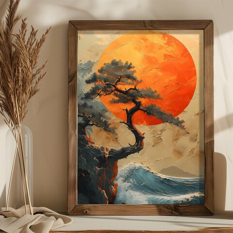 Tablou decorativ, AI206, Cadru: 100% MOLID, Multicolor