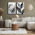 Set 2 tablouri decorative, 2P4570GSC-016, Lemn, Multicolor