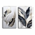 Set 2 tablouri decorative, 2P4570GSC-016, Lemn, Multicolor