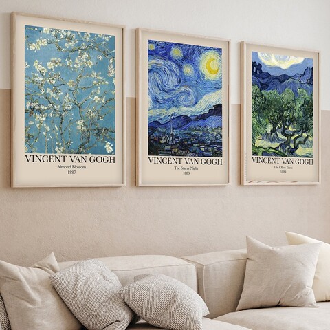 Set 3 tablouri decorative, Huhu269, Lemn masiv, Multicolor