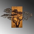 Decoratiune de perete, Acacia Tree, Lățime: 90 cm Înălțime: 58 cm Adâncime: 3 cm, Multicolor