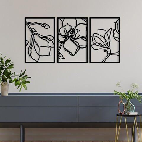 Decoratiune de perete, Adda, Dimensiuni: 120 x 56,5 cm, Negru