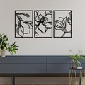 Decoratiune de perete, Adda, Dimensiuni: 120 x 56,5 cm, Negru