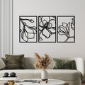 Decoratiune de perete, Adda, Dimensiuni: 120 x 56,5 cm, Negru