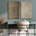 Set 2 tablouri decorative, 2P4570GSC-012, Lemn, Multicolor