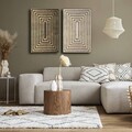 Set 2 tablouri decorative, 2P4570GSC-012, Lemn, Multicolor