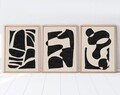 Set 3 tablouri decorative, Huhu201, Lemn masiv, Multicolor