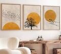 Set 3 tablouri decorative, Huhu147, Lemn masiv, Multicolor