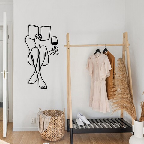 Decoratiune de perete, Bien, Dimensiuni: 38 x 73 cm, Negru