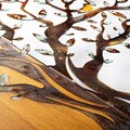 Decoratiune de perete, Tree And Birds, Lățime: 92 cm Înălțime: 71 cm Adâncime: 3 cm, Multicolor