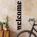 Decoratiune de perete, Welcome-5, (Grosime: 1,5 mm), Negru
