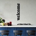 Decoratiune de perete, Welcome-5, (Grosime: 1,5 mm), Negru