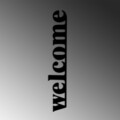 Decoratiune de perete, Welcome-5, (Grosime: 1,5 mm), Negru