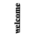 Decoratiune de perete, Welcome-5, (Grosime: 1,5 mm), Negru