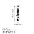 Decoratiune de perete, Welcome-5, (Grosime: 1,5 mm), Negru