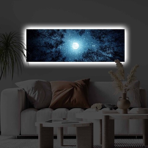 Tablou decorativ cu lumina LED, 3090KTLGDACT, 30 x 90 cm, Multicolor
