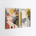 Set 2 tablouri decorative, 2KNV4328, Lemn, Multicolor