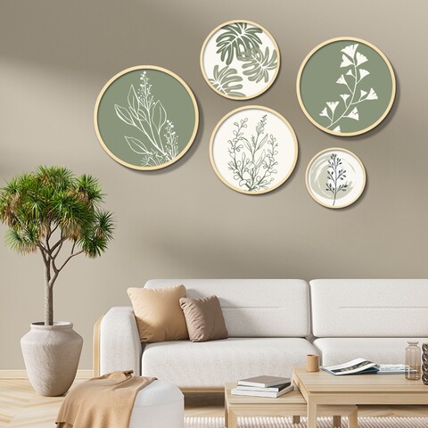 Tablou decorativ (5 Pieces), Iaht-04, Dimensiuni: 43,5 x 43,5 cm (1 bucată), Multicolor