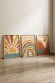 Set 3 tablouri decorative, 3Dartsohoset8, MDF, Multicolor