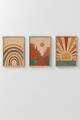 Set 3 tablouri decorative, 3Dartsohoset8, MDF, Multicolor