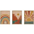 Set 3 tablouri decorative, 3Dartsohoset8, MDF, Multicolor