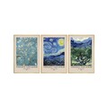 Set 3 tablouri decorative, Huhu269, Lemn masiv, Multicolor