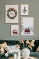 Set 4 tablouri decorative, Nwyearmdl4, MDF, Multicolor