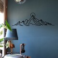 Decoratiune de perete, Everest, Dimensiuni: 119,5 x 37 cm, Negru