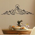 Decoratiune de perete, Everest, Dimensiuni: 119,5 x 37 cm, Negru