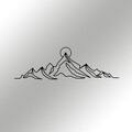 Decoratiune de perete, Everest, Dimensiuni: 119,5 x 37 cm, Negru