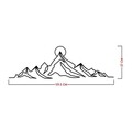 Decoratiune de perete, Everest, Dimensiuni: 119,5 x 37 cm, Negru