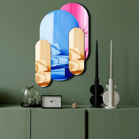 Oglinda decorativa, Ozgl512, Partea de jos: 100% EVA (Grosime: 10 mm, Multicolor